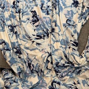 Latched Mama Blue and White Floral Swaddle Receiving Blanket 95% Viscose bamboo